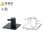 304 stainless steel, black-L-shaped hook