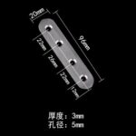 Steel straight plate, size No.5: length 96 mm, width 20 mm, thickness 3 mm