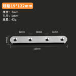 Steel straight plate, size No.6, measuring 122 mm in length, 19 mm in width, and 3 mm in thickness.