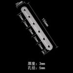 Steel straight plate No.7: length 155 mm, width 20 mm, thickness 3 mm