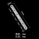 Steel straight plate, size No.8, measuring 196 mm in length, 20 mm in width, and 3 mm in thickness.