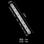 Steel straight plate No.9: length 246 mm, width 20 mm, thickness 3 mm